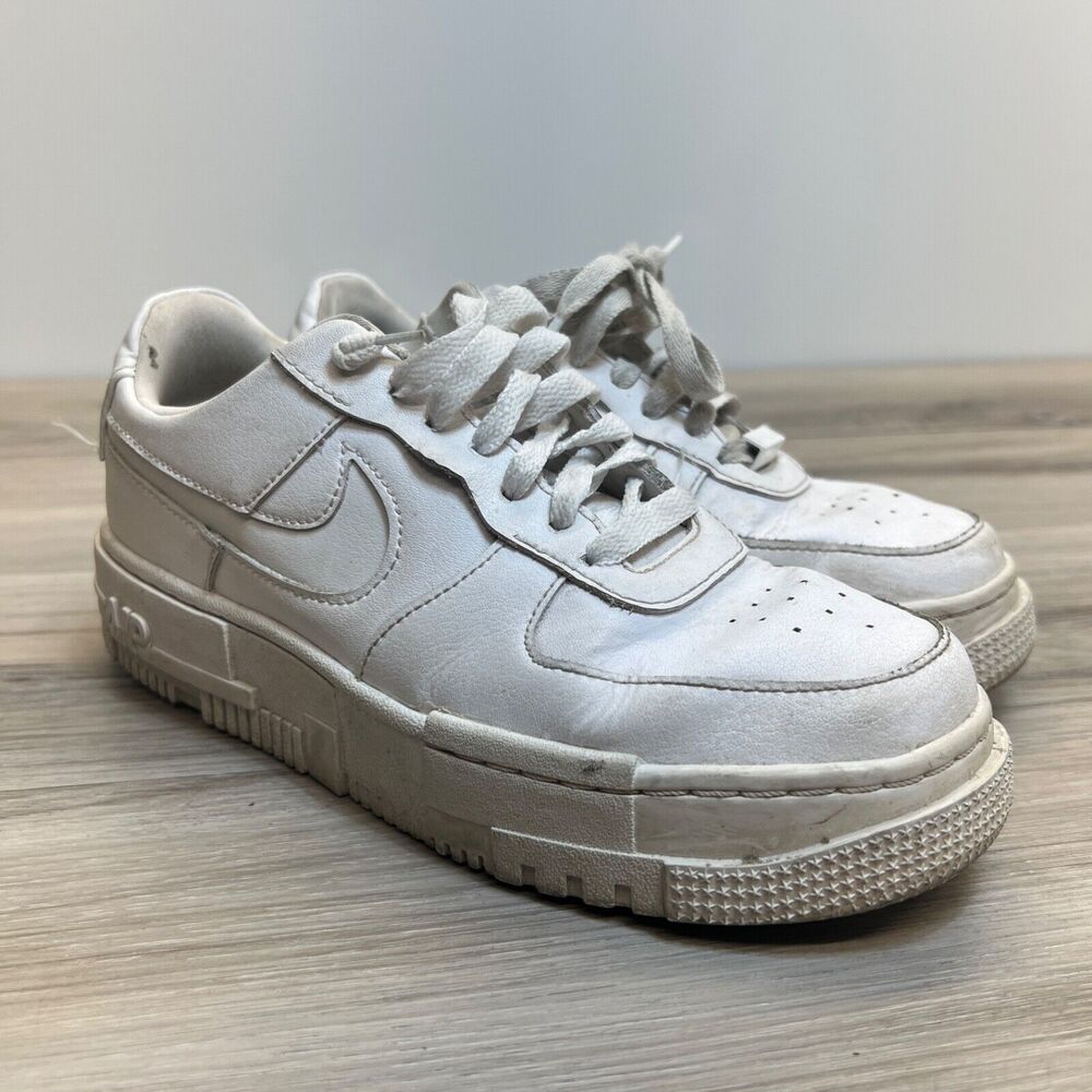 Nike‎ Air Force 1 Pixel Triple White AF1 Low Shoes Women Size 7 CK6649-100